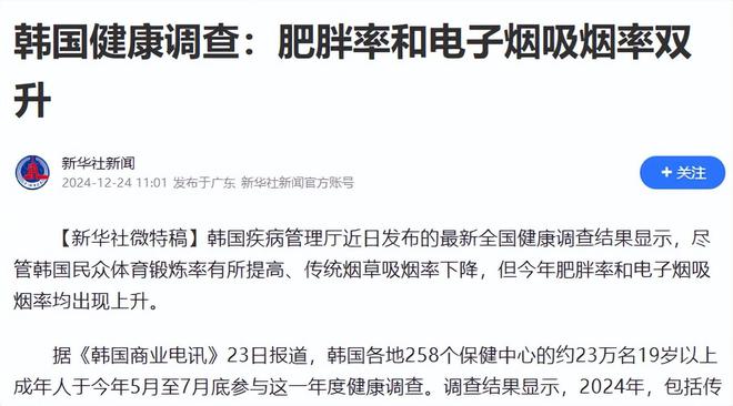 美国40%韩国344%中国令人意外瓦力棋牌中美韩人口肥胖率差距断崖：(图9)